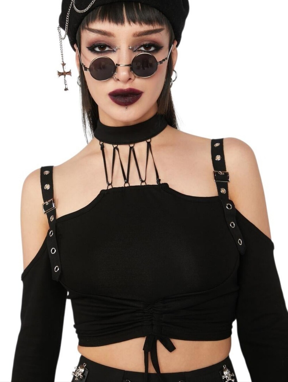 Dark In Love Punk Drawstring Top